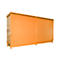 Stellingcontainer Bauer type CEN 59-2 IBC, 2 etages, schuifdeur, 2000 l, tot 8 IBC's, B 6245 x D 1550 x H 3465 mm, geel-oranje RAL 2000